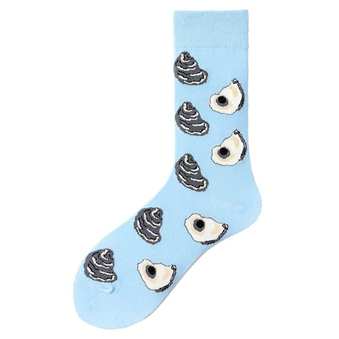 Baby Blue Oyster Socks - ShoeMighty