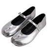 Shop Silver Tabi Ballet Shoes - ShoeMighty