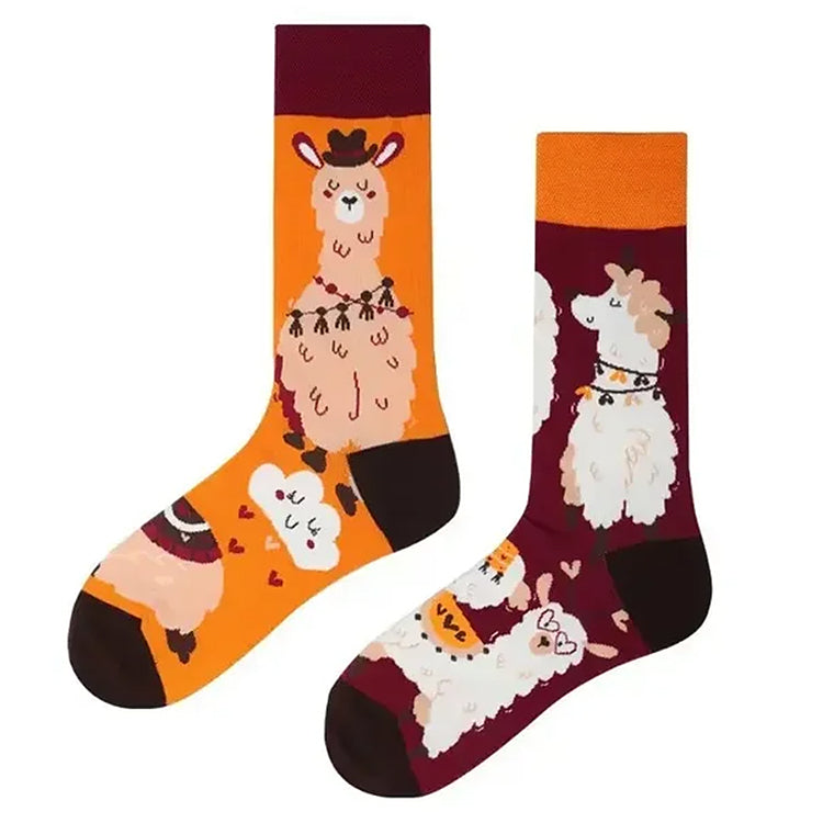 alpaca mismatched socks shoemighty
