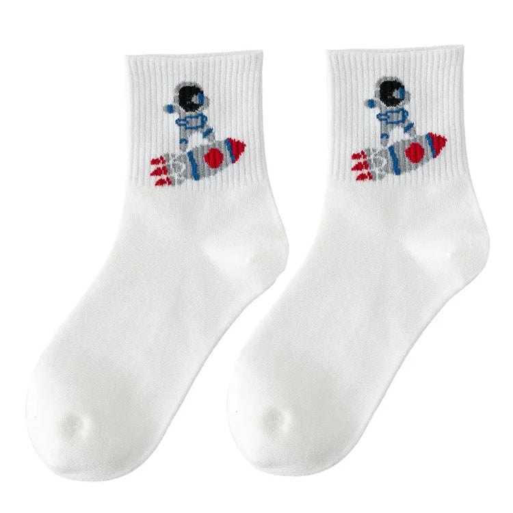 astronaut ribbed socks shoemighty