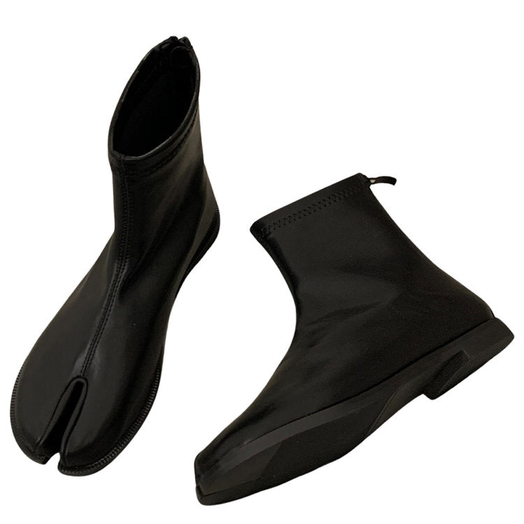 Shop split toe black tabi flat boots shoemighty