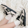 Black & White Shooting Star Sneakers - ShoeMighty