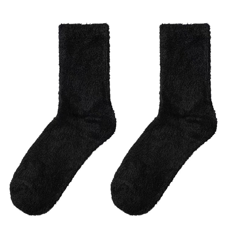 black fluffy socks shoemighty