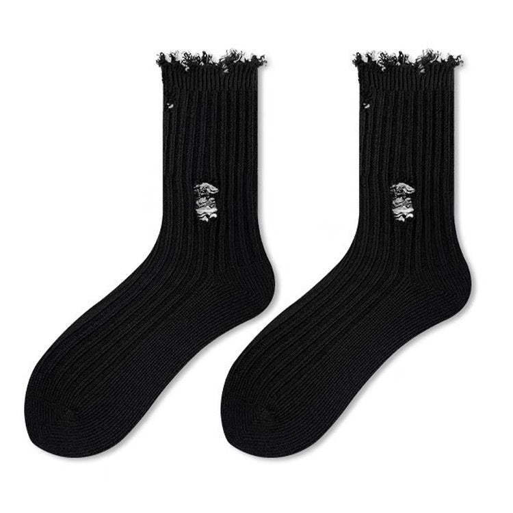 black ripped socks shoemighty
