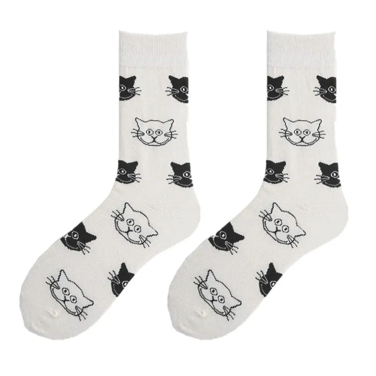 black white cats socks shoemighty