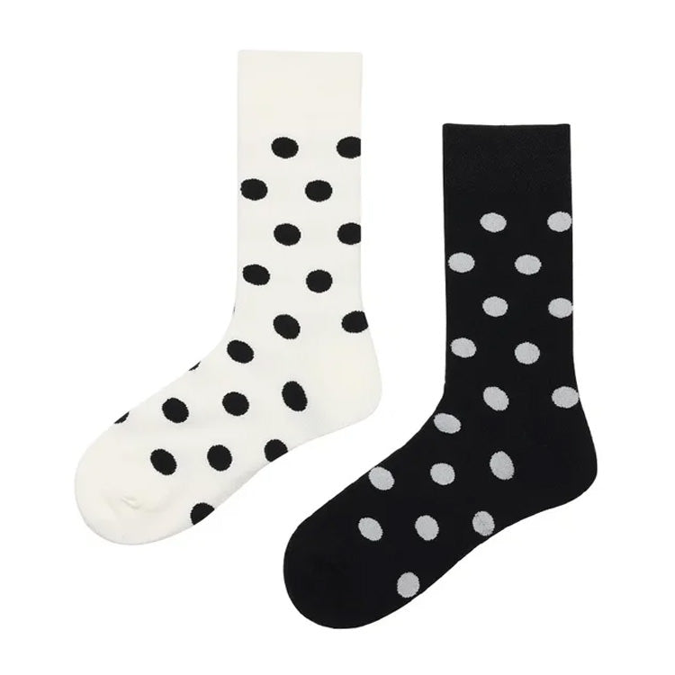 black white polka dots socks shoemighty