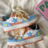  Blue & Orange aesthetic Star Sneakers - shop at ShoeMighty