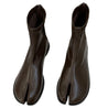 Shop split toe brown tabi flat boots at shoemighty