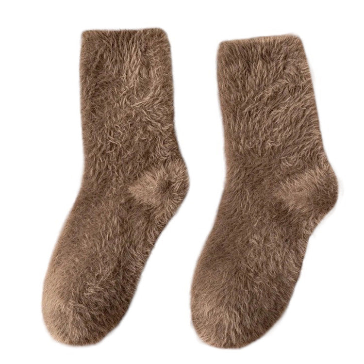 brown fluffy socks shoemighty