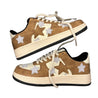 Brown & Grey Stars Aesthetic Sneakers ShoeMighty