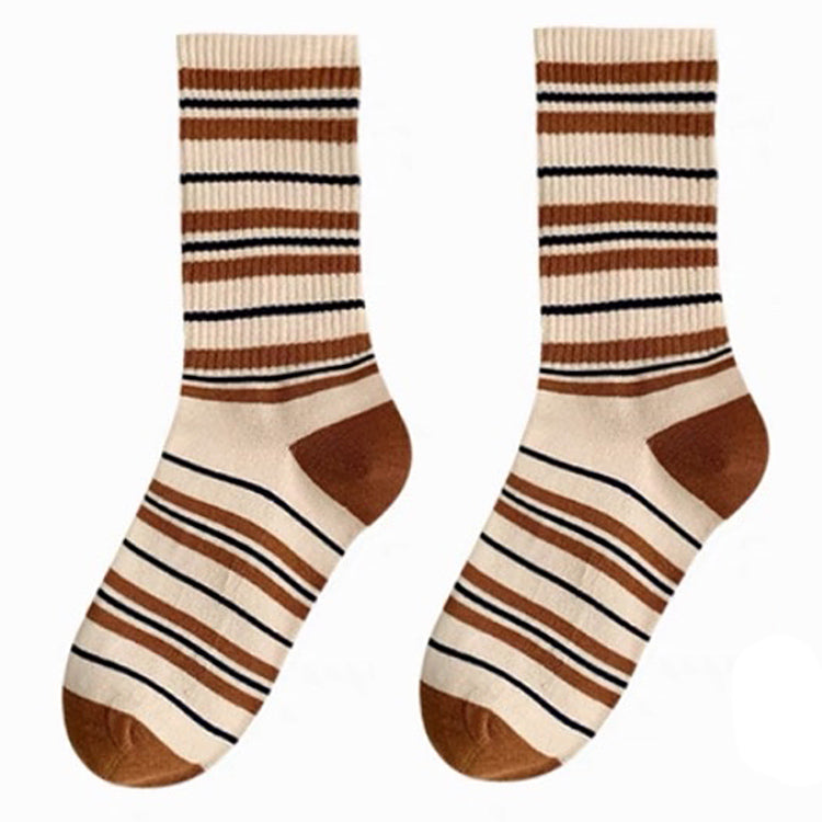 Brown Striped Socks