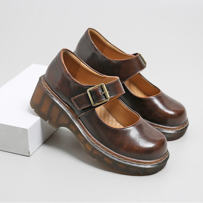 brown buckle sandals for women preppy aesthetyc style at ShoeMighty
