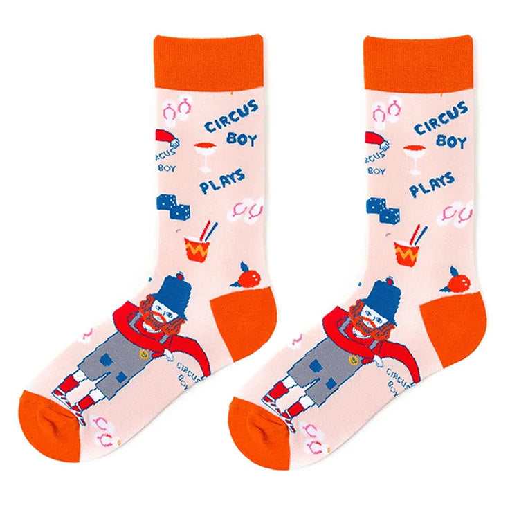 circus boy print socks shoemighty