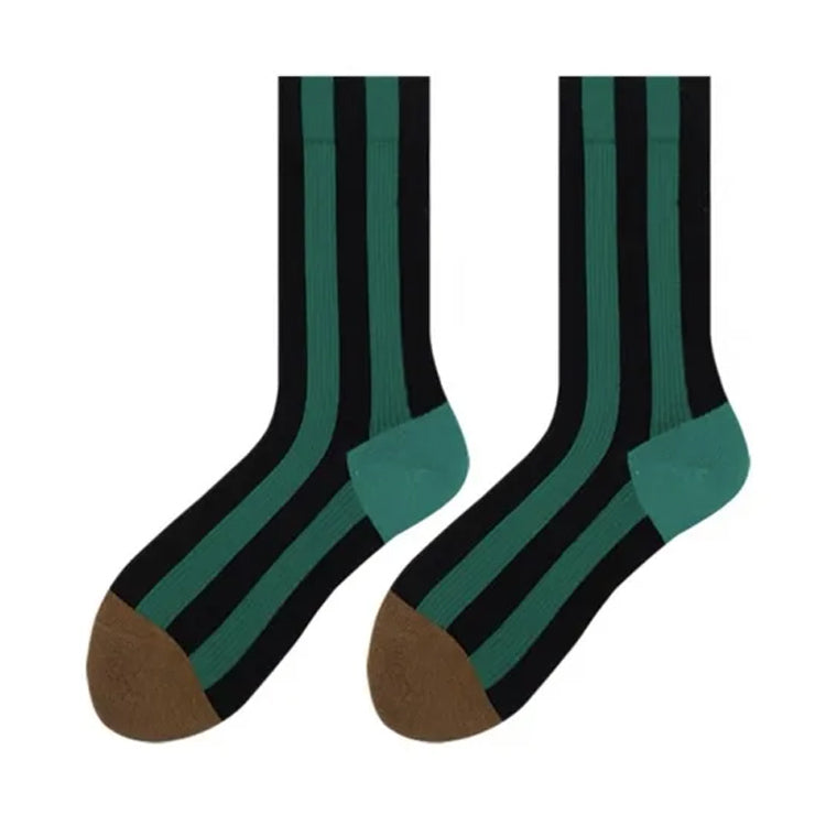 dark green striped socks shoemighty