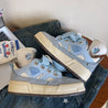 Diamond Baby Blue Sneakers - Blue Sneakers - Aesthetic Sneakers - ShoeMighty