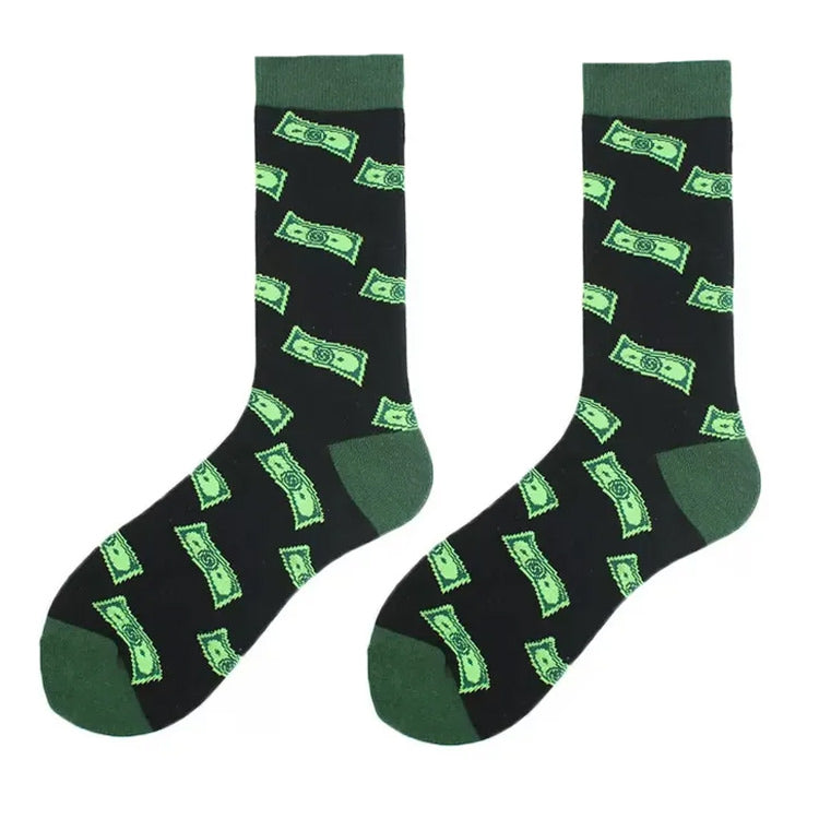 dollars print crew socks shoemighty