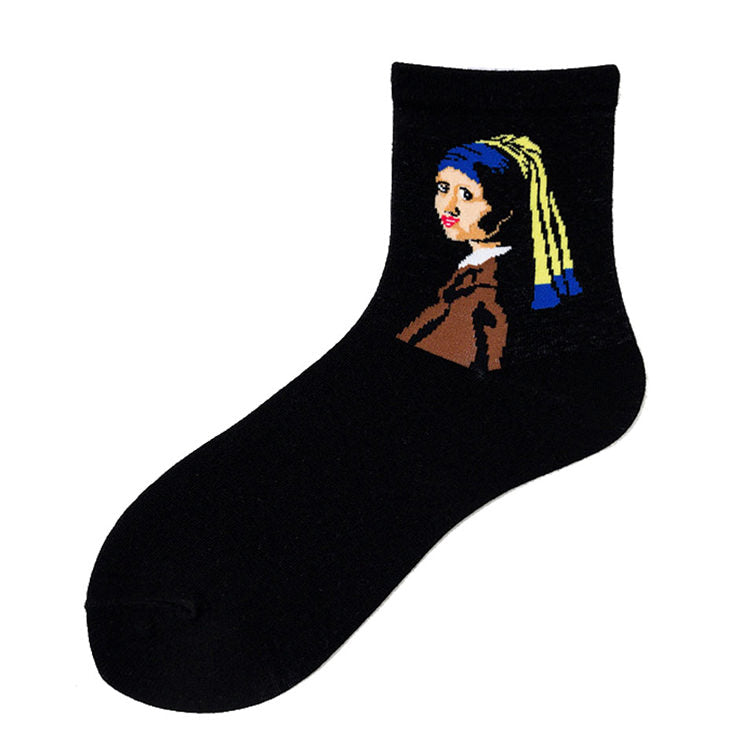 girl with a pearl earring low socks shoemighty