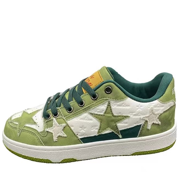 green star aesthetic sneakers shoemighty