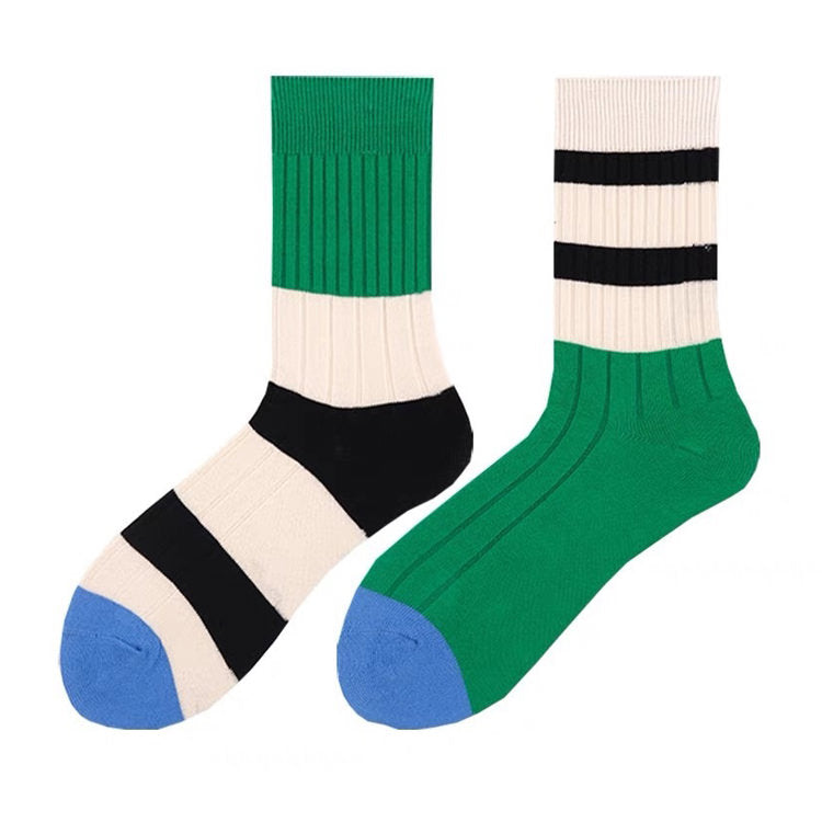 green and blue striped socks shoemighty