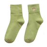 green mushroom embroidery socks shoemighty