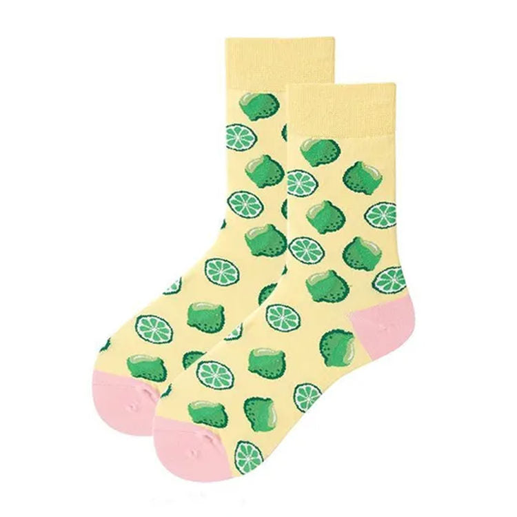 lime print socks shoemighty