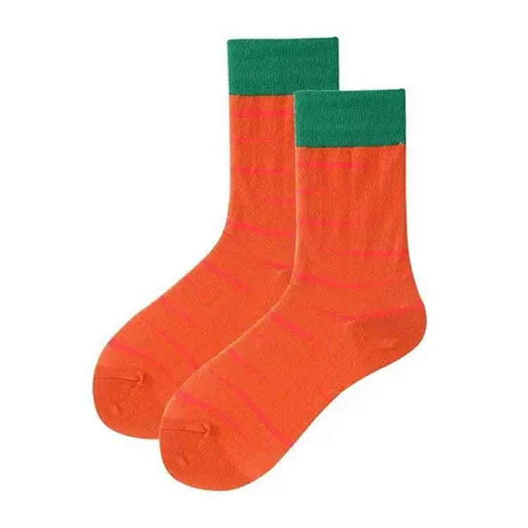 orange and green striped socks shoemighty