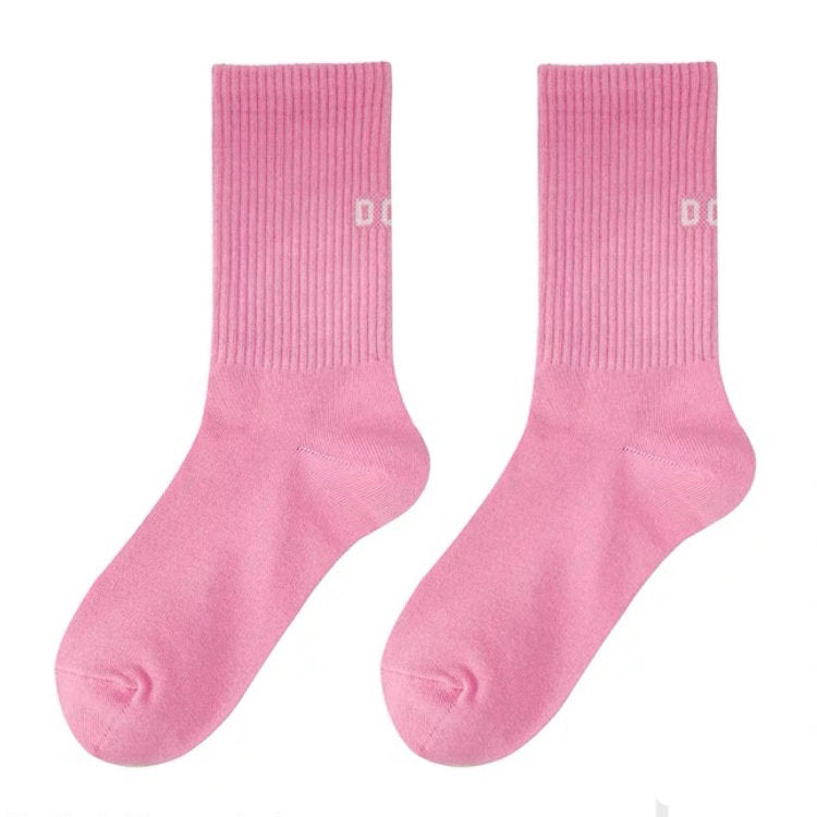 Do It Light Pink Mid Socks