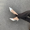 White Mules, Slip On pointed toe heels shoemighty