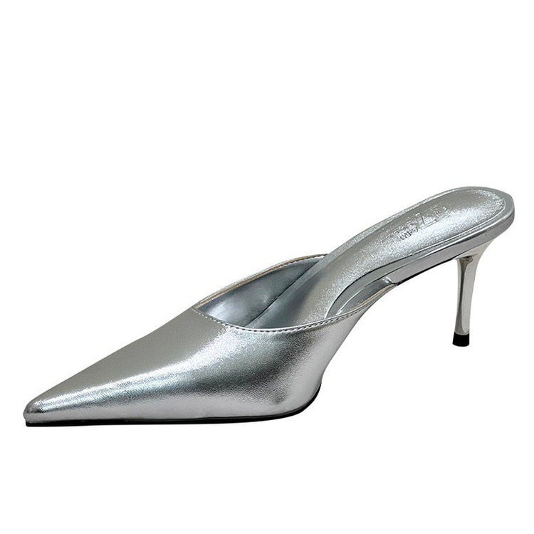 silver heels shoes for women - ShoeMighty
