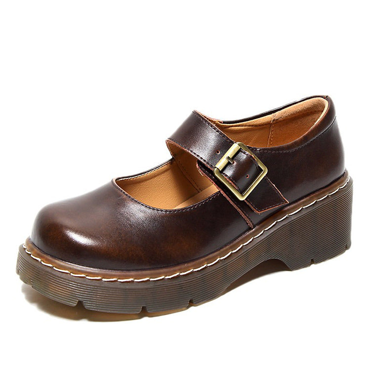 brown buckle sandals for women preppy aesthetyc style at ShoeMighty