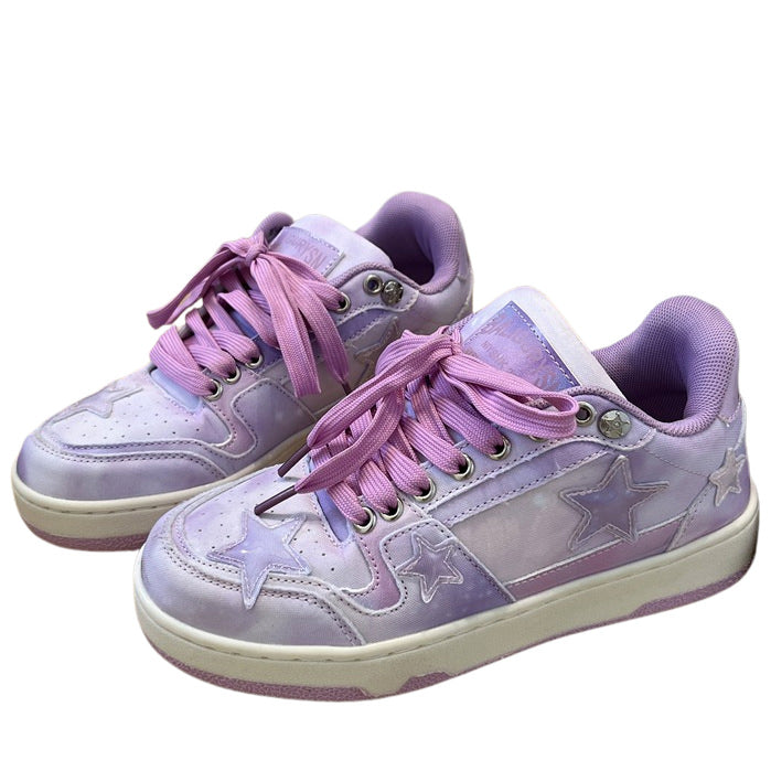 purple star aesthetic sneakers - ShoeMighty