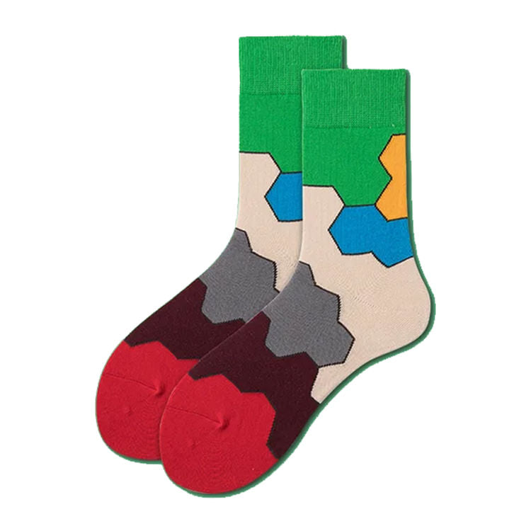 puzzle pattern socks shoemighty