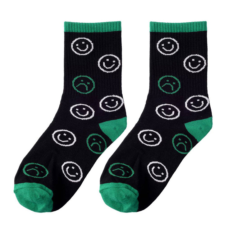 smiley faces pattern socks shoemighty