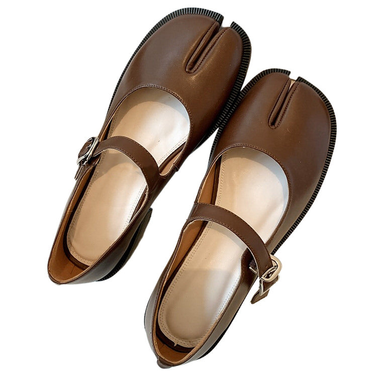 Tabi Mary Jane Shoes in Brown - ShoeMighty