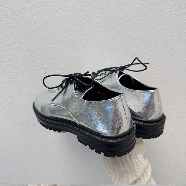 Silver Tabi Oxford Shoes