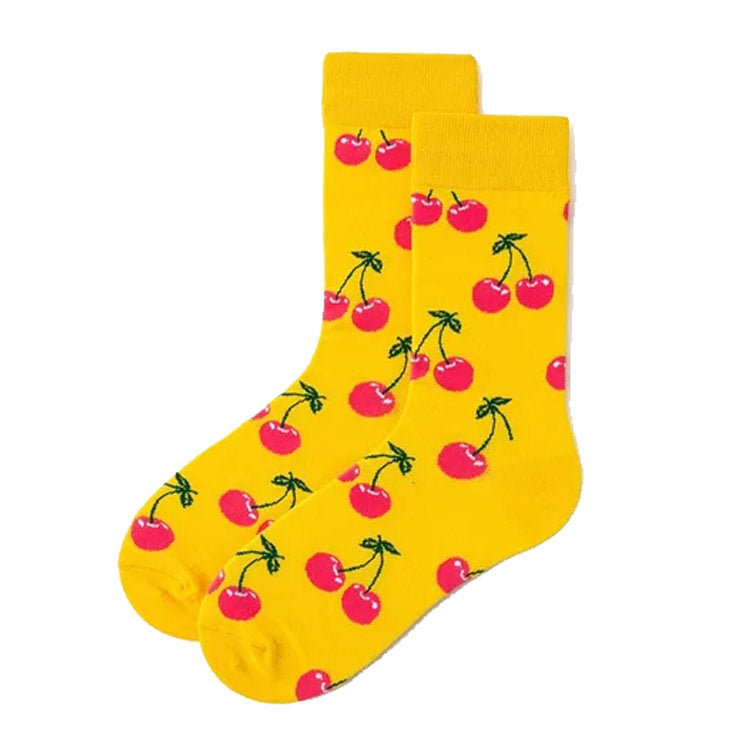 yellow cherry socks shoemighty