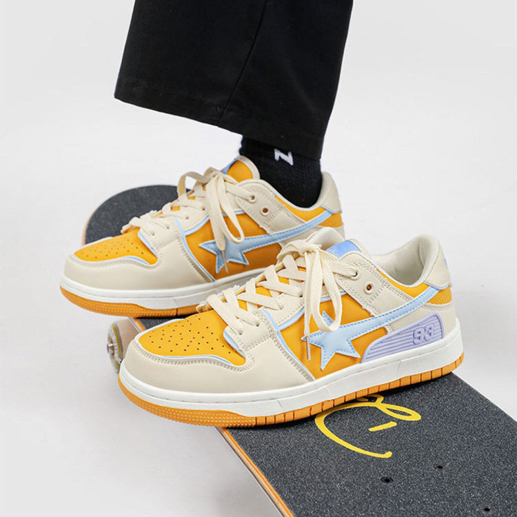 Yellow Shooting Star Sneakers - ShoeMighty 